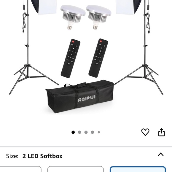 LED Softbox Lighting Kit - Black